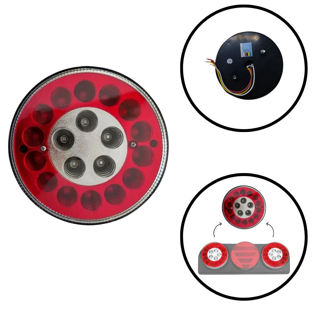 Lanterna Traseira Caminhão 19 Leds Corujinha 12/24 Universal