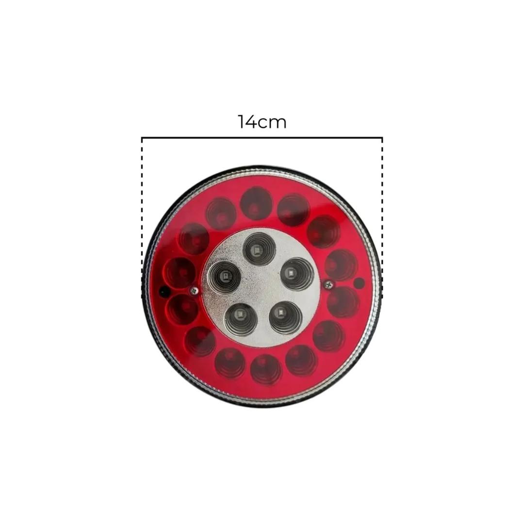 Lanterna Traseira Caminhão 19 Leds Corujinha 12/24 Universal — foto 2