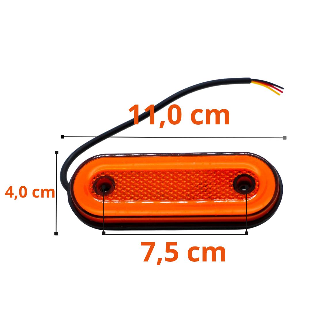 Kit 10 Lanterna Delimitadora LED 12v 24v Caminhão Âmbar — foto 2